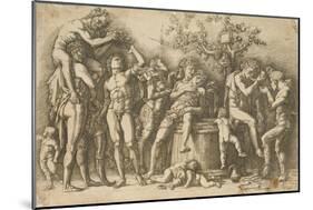 Bacchanal with a Wine Vat, c.1470-90-Andrea Mantegna-Mounted Giclee Print