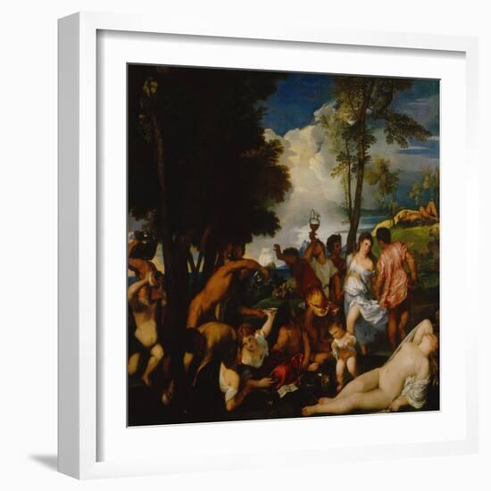 Bacchanal-Titian (Tiziano Vecelli)-Framed Giclee Print