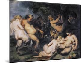 Bacchanal-Peter Paul Rubens-Mounted Art Print