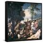 Bacchanal-Titian (Tiziano Vecelli)-Framed Stretched Canvas