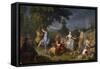 Bacchanalia, 1719-Michel-ange Houasse-Framed Stretched Canvas