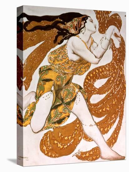 Bacchante, Costume Design for a Ballets Russes Production of Tcherepnin's Narcisse, 1911-Leon Bakst-Stretched Canvas