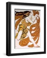 Bacchante, Costume Design for a Ballets Russes Production of Tcherepnin's Narcisse, 1911-Leon Bakst-Framed Giclee Print