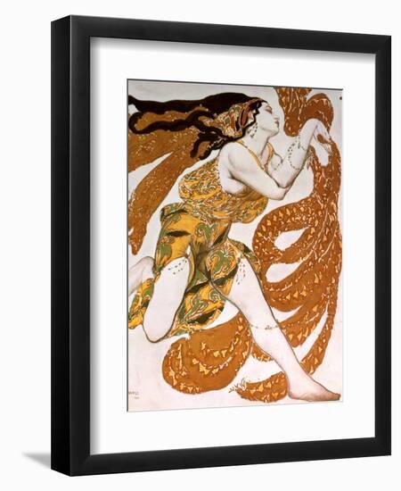 Bacchante, Costume Design for a Ballets Russes Production of Tcherepnin's Narcisse, 1911-Leon Bakst-Framed Giclee Print