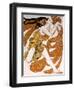 Bacchante, Costume Design for a Ballets Russes Production of Tcherepnin's Narcisse, 1911-Leon Bakst-Framed Giclee Print