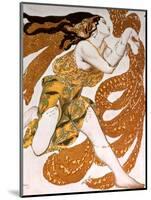 Bacchante, Costume Design for a Ballets Russes Production of Tcherepnin's Narcisse, 1911-Leon Bakst-Mounted Giclee Print