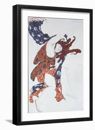 Bacchante. Costume Design for the Ballet Narcisse by N. Tcherepnin, 1911-Léon Bakst-Framed Giclee Print