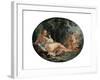 Bacchante Playing a Reed-Pipe, 18th Century-François Boucher-Framed Giclee Print