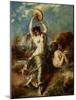 Bacchante with tambourine 1970-49.-William Etty-Mounted Giclee Print