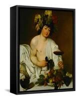 Bacchus, 1589-Caravaggio-Framed Stretched Canvas