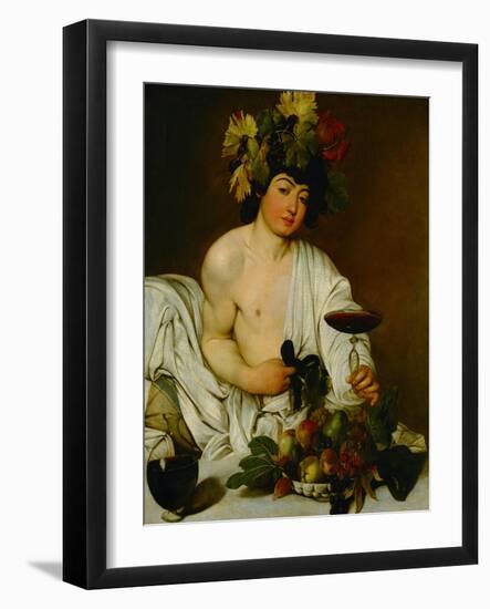 Bacchus, 1589-Caravaggio-Framed Giclee Print