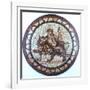 Bacchus, Ancient Roman God of Wine, Riding on a Tiger, Roman Mosaic, 1st or 2nd Century-null-Framed Giclee Print