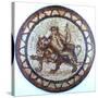 Bacchus, Ancient Roman God of Wine, Riding on a Tiger, Roman Mosaic, 1st or 2nd Century-null-Stretched Canvas