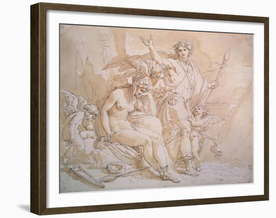 Bacchus and Ariadne, 1780S-Giuseppe Cades-Framed Giclee Print