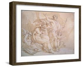 Bacchus and Ariadne, 1780S-Giuseppe Cades-Framed Giclee Print