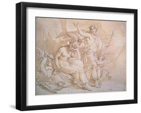 Bacchus and Ariadne, 1780S-Giuseppe Cades-Framed Giclee Print