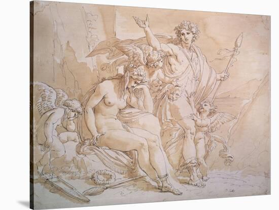 Bacchus and Ariadne, 1780S-Giuseppe Cades-Stretched Canvas
