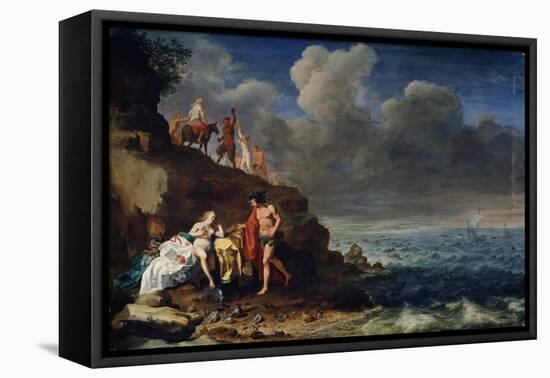 Bacchus and Ariadne on the Island of Naxos, 17th Century-Cornelis van Poelenburgh-Framed Stretched Canvas