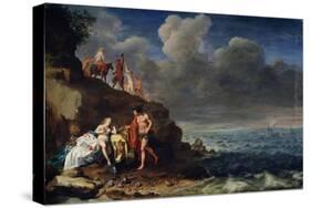 Bacchus and Ariadne on the Island of Naxos, 17th Century-Cornelis van Poelenburgh-Stretched Canvas