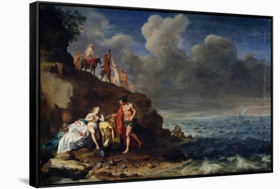 Bacchus and Ariadne on the Island of Naxos, 17th Century-Cornelis van Poelenburgh-Framed Stretched Canvas