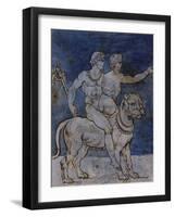 Bacchus and Ariadne Seated on a Leopard-Théodore Géricault-Framed Giclee Print