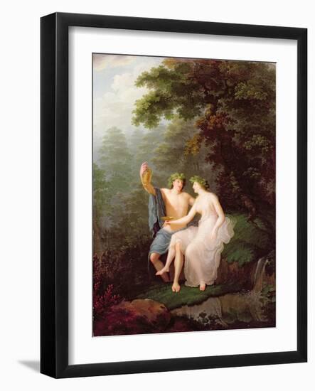 Bacchus and Ariadne-Jacques Antoine Vallin-Framed Giclee Print