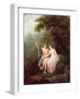 Bacchus and Ariadne-Jacques Antoine Vallin-Framed Giclee Print