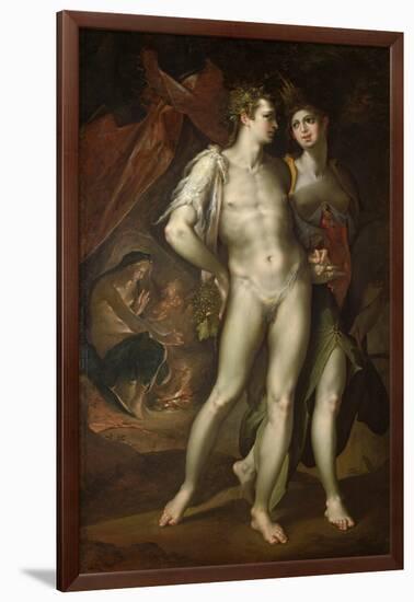 Bacchus and Ceres Leaving Venus, about 1590-Bartholomaeus Spranger-Framed Giclee Print