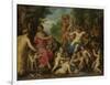 Bacchus and Diana-Hendrik van Balen-Framed Art Print