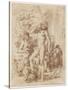 Bacchus and Erigone-Nicolas Poussin-Stretched Canvas