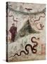 Bacchus and the Vesuvius, 79, 1st Century, Mural (Fresco)-null-Stretched Canvas