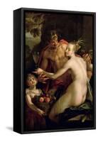 Bacchus, Ceres and Amor, Ca. 1600-Hans von Aachen-Framed Stretched Canvas