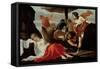 Bacchus Discovering Ariadne on Naxos-Louis Le Nain-Framed Stretched Canvas