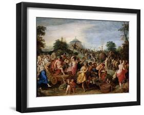 Bacchus Procession, 17th Century-Frans Francken II-Framed Giclee Print