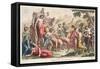 Bacchus' Rites or Triumph, Book III, Illustration from Ovid's Metamorphoses, Florence, 1832-Luigi Ademollo-Framed Stretched Canvas