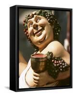 Bacchus, Roman God of Wine, Painted Wooden Figure-Joerg Lehmann-Framed Stretched Canvas