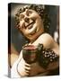 Bacchus, Roman God of Wine, Painted Wooden Figure-Joerg Lehmann-Stretched Canvas