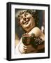 Bacchus, Roman God of Wine, Painted Wooden Figure-Joerg Lehmann-Framed Photographic Print
