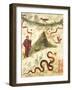 Bacchus Standing Before Vesuvius-null-Framed Giclee Print