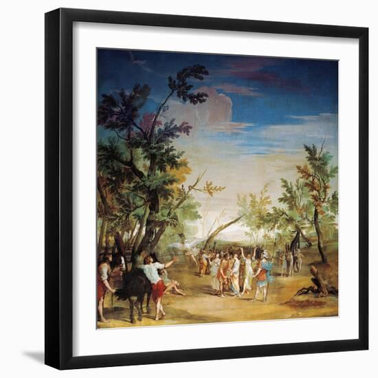 Bacchus Transforming Anio'S, King of Delos, Daughters into Doves-Jean Boulanger-Framed Giclee Print