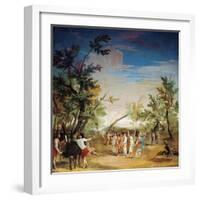 Bacchus Transforming Anio'S, King of Delos, Daughters into Doves-Jean Boulanger-Framed Giclee Print