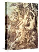 Bacchus, Venus and Ceres, circa 1606-Hendrik Goltzius-Stretched Canvas