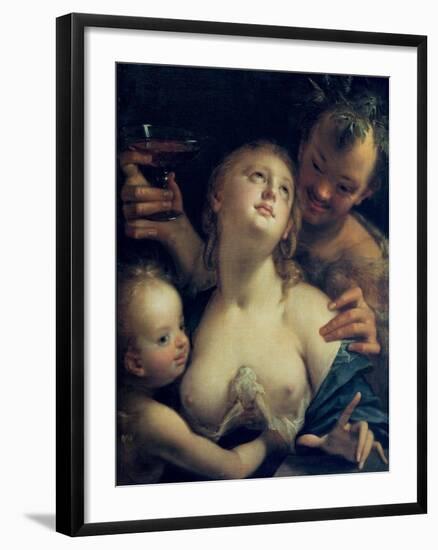 Bacchus, Venus and Cupid-Johann or Hans von Aachen-Framed Giclee Print