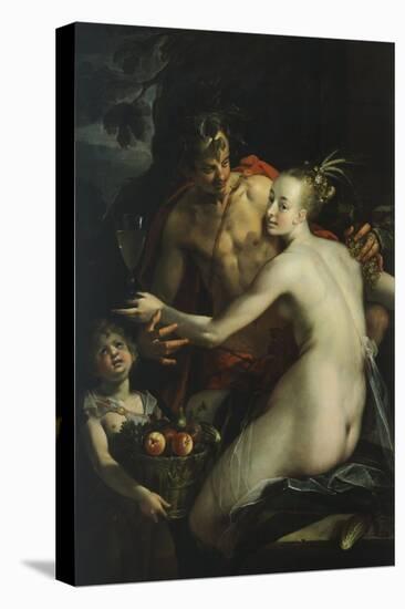 Bacchus, Venus and Cupid-Hans von Aachen-Stretched Canvas