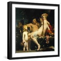 Bacchus with Two Nymphs and Amor-Camille Pissarro-Framed Giclee Print