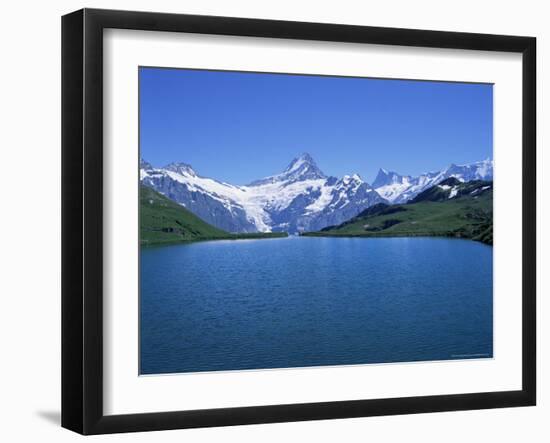 Bachalpsee, Schreckhorn and Finsterarhorn, Bernese Oberland, Swiss Alps, Switzerland-Hans Peter Merten-Framed Photographic Print