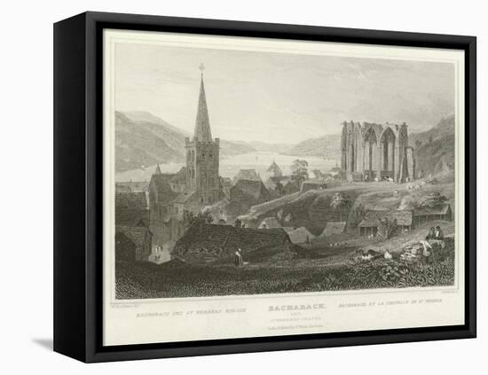 Bacharach and St Werner's Chapel-William Tombleson-Framed Stretched Canvas