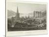 Bacharach and St Werner's Chapel-William Tombleson-Stretched Canvas
