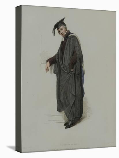 Bachelor of Law, Engraved by J. Agar, Published in R. Ackermann's 'History of Oxford', 1813-Thomas Uwins-Stretched Canvas