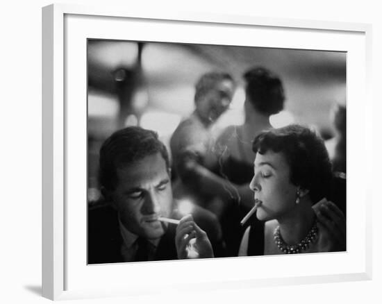 Bachelor Peter Davidson Smoking with Date-null-Framed Photographic Print